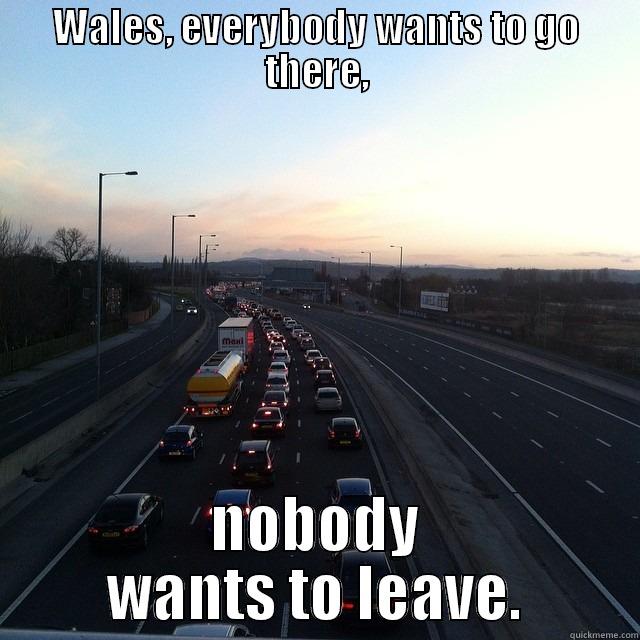 WALES, EVERYBODY WANTS TO GO THERE, NOBODY WANTS TO LEAVE. Misc
