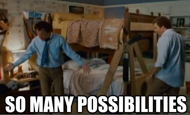  So many possibilities  Stepbrothers Activities