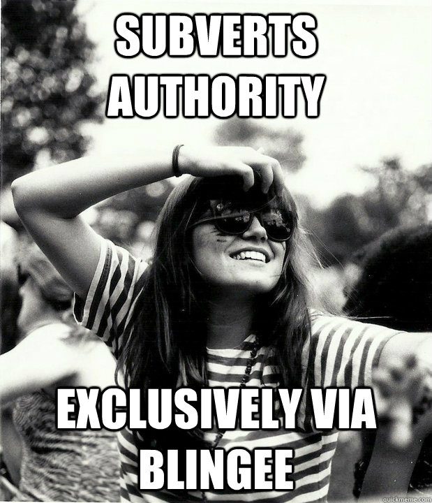 subverts authority exclusively via blingee  Georgetown Hipster
