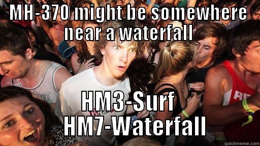 MH-370 MIGHT BE SOMEWHERE NEAR A WATERFALL HM3-SURF    HM7-WATERFALL Sudden Clarity Clarence