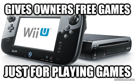 Gives owners free games Just for playing games - Gives owners free games Just for playing games  Wii-U