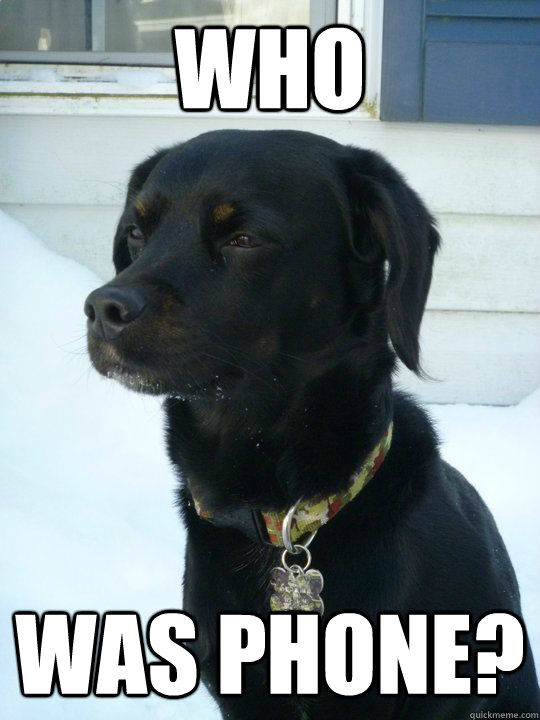 Who was phone? - Who was phone?  Philosophical Puppy