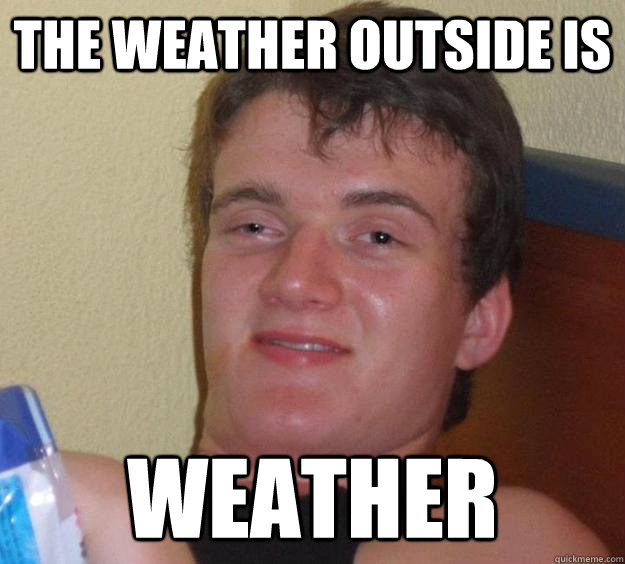 The weather outside is  weather - The weather outside is  weather  10 Guy