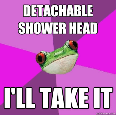 Detachable shower head I'll take it - Detachable shower head I'll take it  Foul Bachelorette Frog