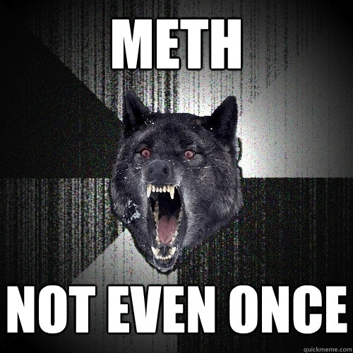 meth not even once   - meth not even once    Insanity Wolf