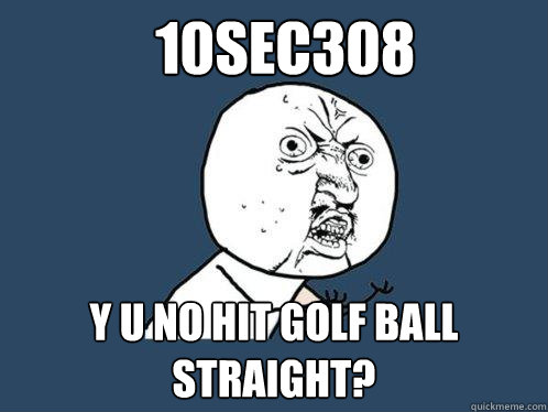   10sec308 Y U NO HIT GOLF BALL STRAIGHT?  Y U No