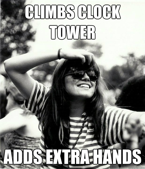 Climbs Clock Tower Adds Extra Hands  Georgetown Hipster