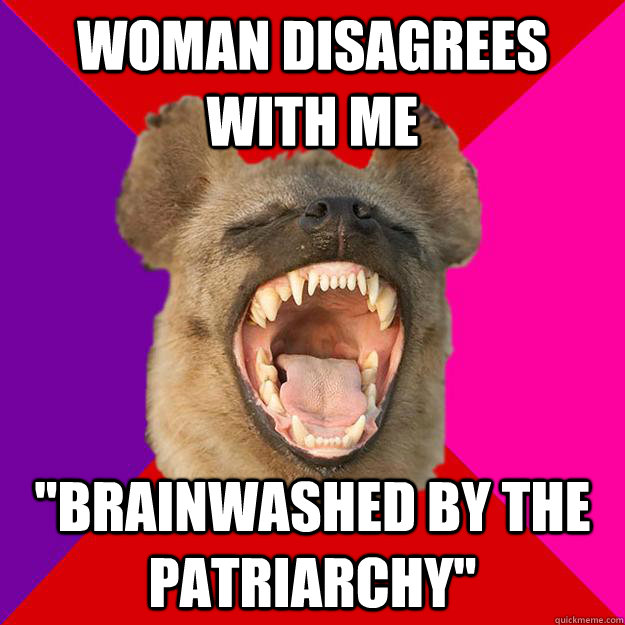 woman disagrees with me 
