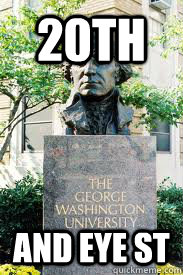 20th and eye st  Ironic GWU