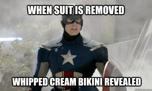 When suit is removed whipped cream bikini reveALED  