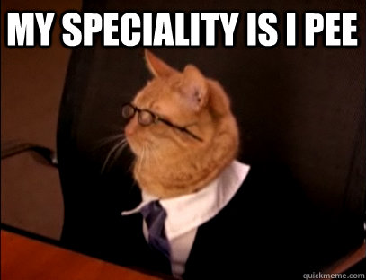 My Speciality is I Pee   Lawyer Cat