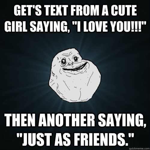 Get's text from a cute girl saying, 
