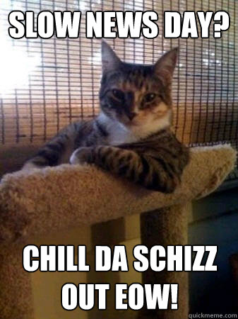 Slow News Day? Chill da schizz out eow!  The Most Interesting Cat in the World