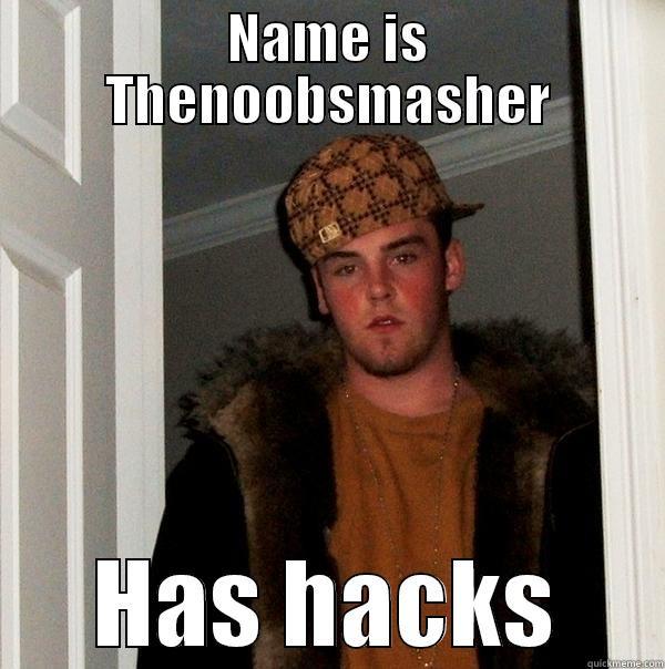 NAME IS THENOOBSMASHER HAS HACKS Scumbag Steve
