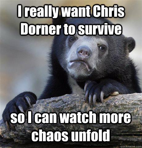 I really want Chris Dorner to survive so I can watch more chaos unfold  Confession Bear