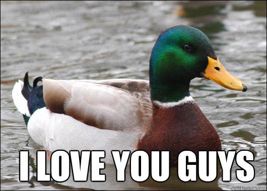   i love you guys  Actual Advice Mallard