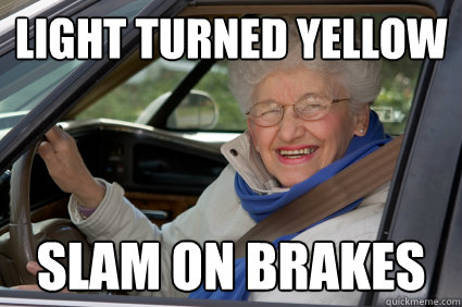 light turned yellow slam on brakes - light turned yellow slam on brakes  South Florida Driver