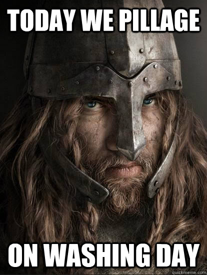 Today we pillage on washing day  Badass Viking