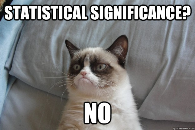 statistical significance? no - statistical significance? no  Misc