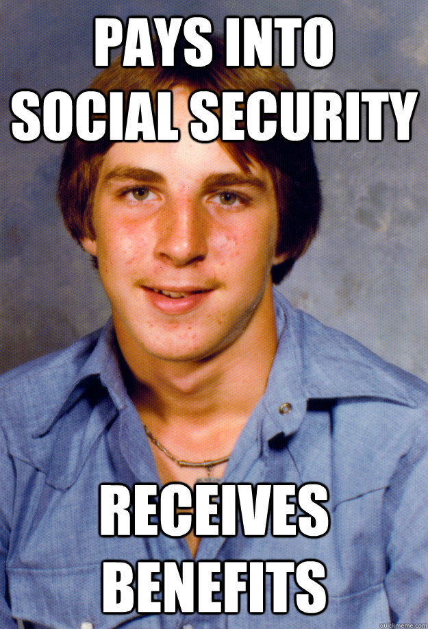 Pays into social security Receives benefits  Old Economy Steven