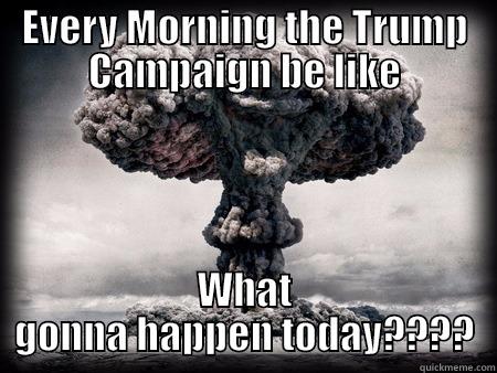 EVERY MORNING THE TRUMP CAMPAIGN BE LIKE WHAT GONNA HAPPEN TODAY???? Misc