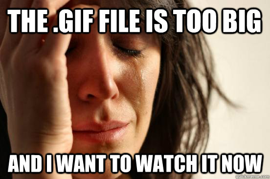 The .gif file is too big and i want to watch it now - The .gif file is too big and i want to watch it now  First World Problems