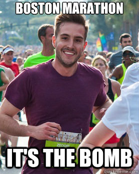 Boston Marathon It's the bomb  Ridiculously photogenic guy