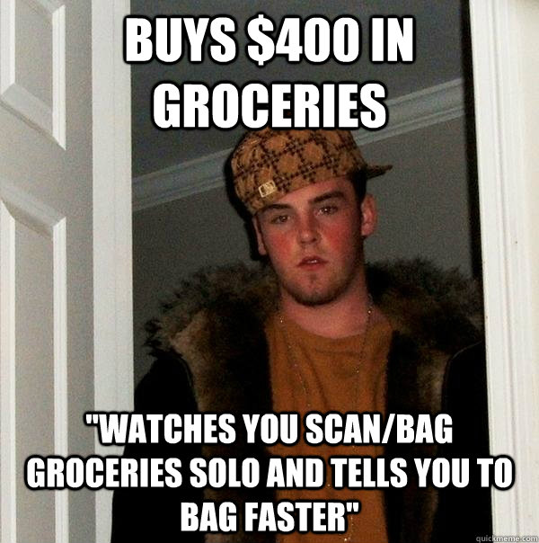 Buys $400 in groceries 