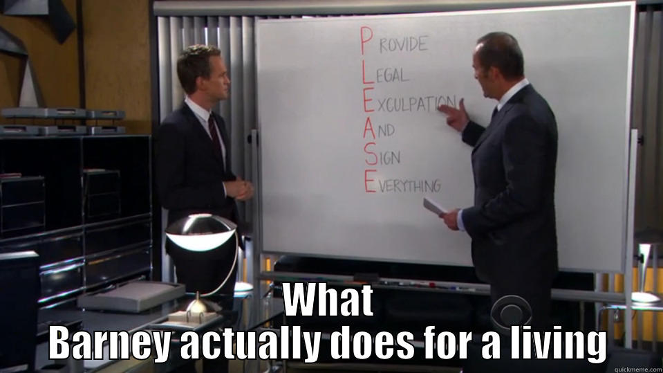  WHAT BARNEY ACTUALLY DOES FOR A LIVING Misc