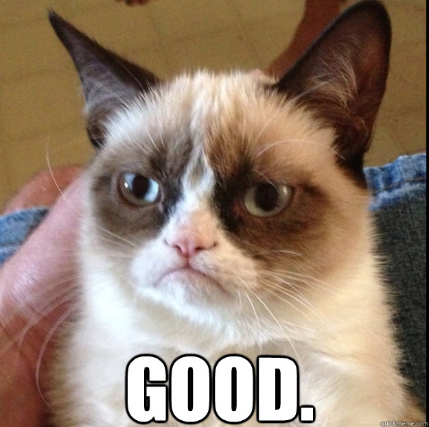  Good. -  Good.  Grumpy Cat Square