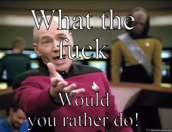 What do you want - WHAT THE FUCK WOULD YOU RATHER DO! Annoyed Picard HD