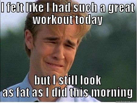 I FELT LIKE I HAD SUCH A GREAT WORKOUT TODAY BUT I STILL LOOK AS FAT AS I DID THIS MORNING 1990s Problems