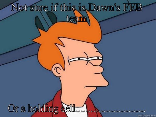 NOT SURE IF THIS IS DAWN'S FFB TEAM OR A HOLDING CELL............................ Futurama Fry
