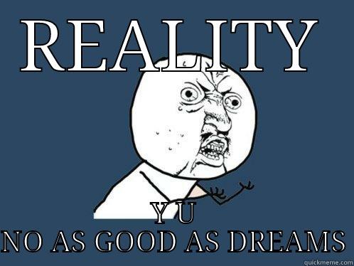 REALITY Y U NO AS GOOD AS DREAMS Y U No