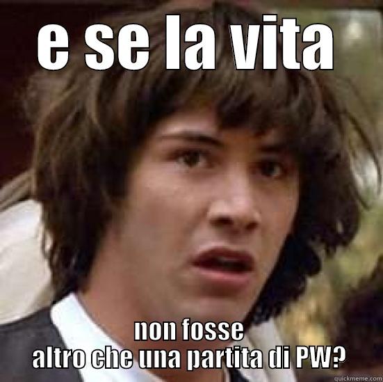 E SE LA VITA NON FOSSE ALTRO CHE UNA PARTITA DI PW? conspiracy keanu