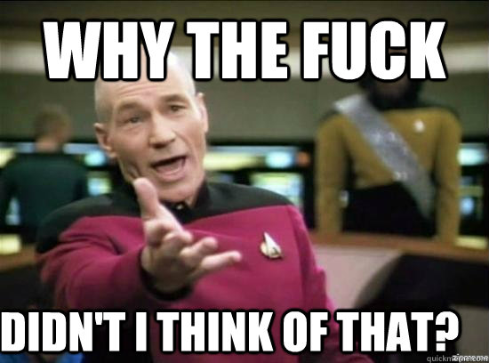 Why the fuck Didn't i think of that?  Annoyed Picard HD