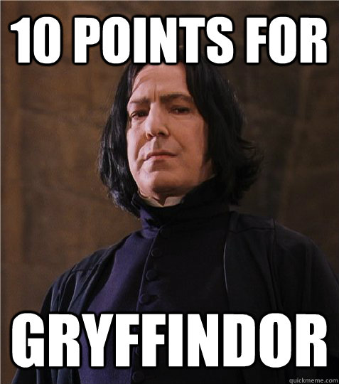 10 points for Gryffindor  Sexy Snape