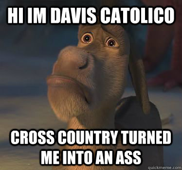 HI IM DAVIS CATOLICO CROSS COUNTRY TURNED ME INTO AN ASS  