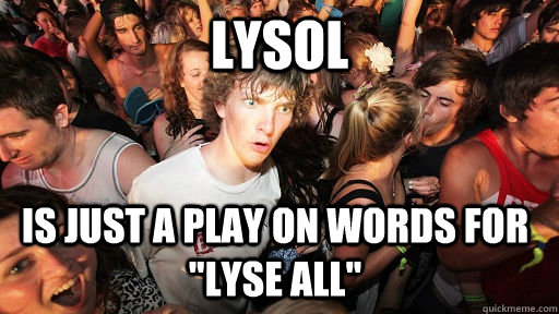 lysol is just a play on words for 