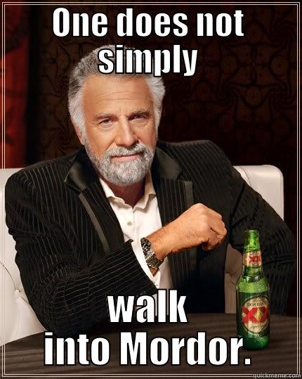ONE DOES NOT SIMPLY WALK INTO MORDOR. The Most Interesting Man In The World