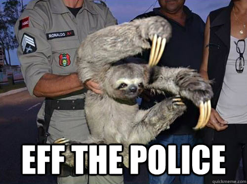  Eff the police -  Eff the police  Sloth