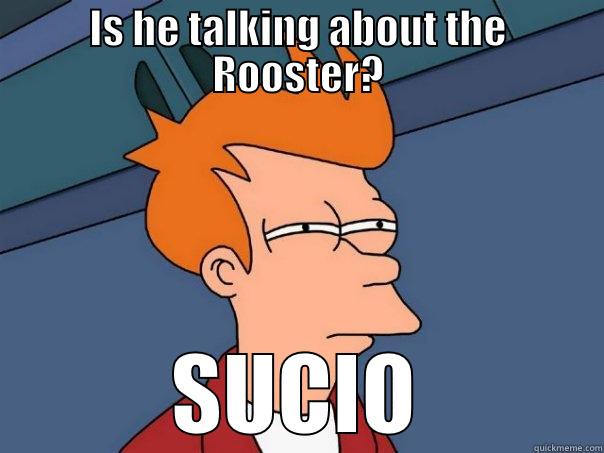 IS HE TALKING ABOUT THE ROOSTER? SUCIO Futurama Fry