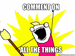 Comment on 




all the things  All The Things