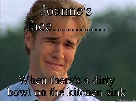 JOANNE'S FACE.............. WHEN THERE'S A DIRTY BOWL ON THE KITCHEN SINK 1990s Problems
