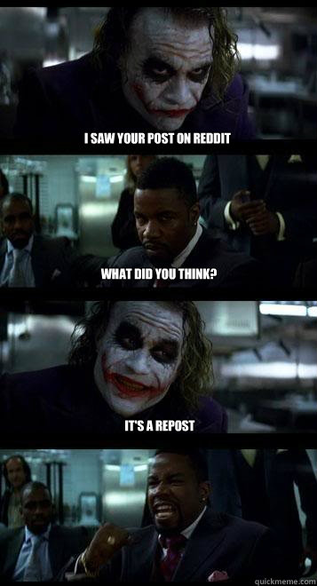 I saw your post on reddit What did you think? It's a repost  Joker with Black guy