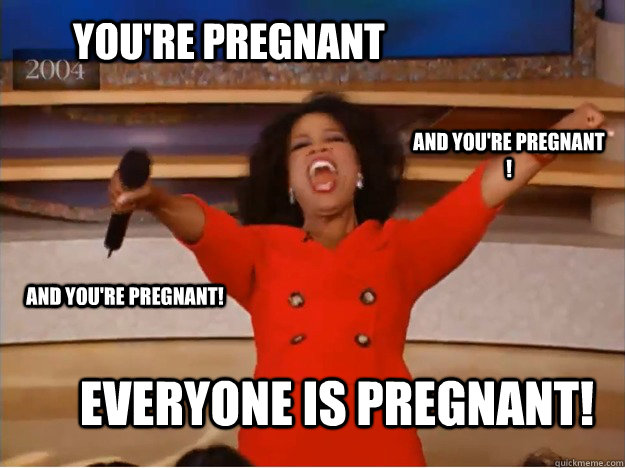 You're Pregnant  everyone is pregnant! and You're Pregnant ! and You're Pregnant!  oprah you get a car