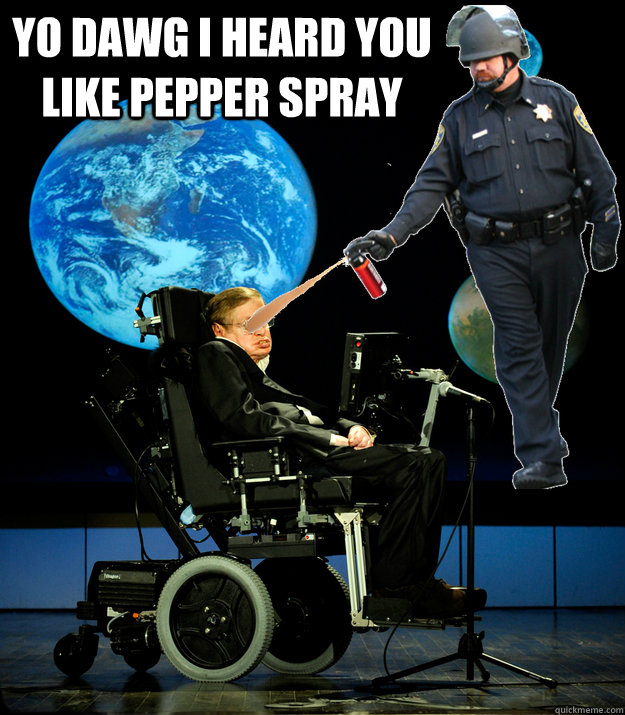 Yo Dawg I Heard you like pepper spray   Casual Pepperspray Everything Cop