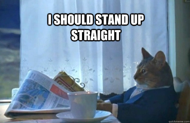 I should stand up straight  Sophisticated Cat