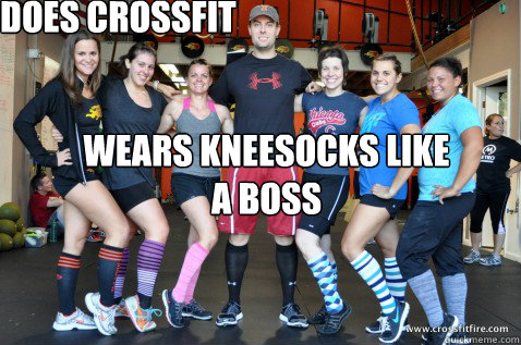 Does Crossfit Wears kneesocks like a boss  