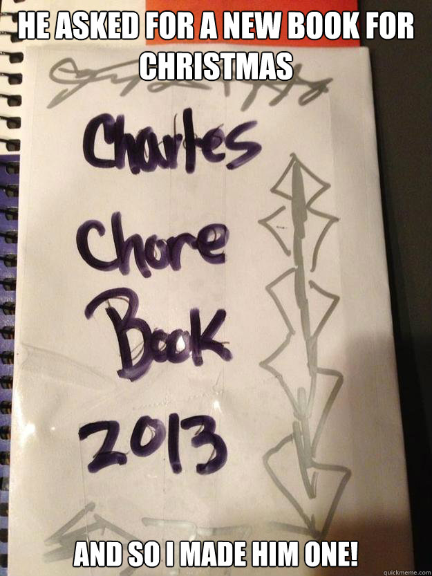 He asked for a new book for Christmas And so I made him one!  to do list